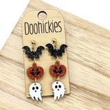 Spooky Trifecta Dangle Collection - Halloween Earrings