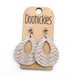 Fall Braided Raindrops - Leather Earrings