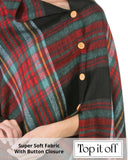 3-In-1 Plaid Wrap: Brown Glen Plaid