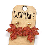 Dainty Acrylic Leaf Dangles - Fall Earrings