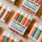 Tropical Pack of 4 Lip Balms - Raw Honey & Beeswax Lip Balm