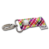 Pink and Purple Plaid LippyClip® Lip Balm Holder