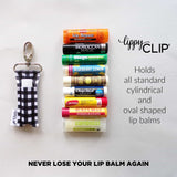 Aqua and Pink Floral LippyClip® Lip Balm Holder for Chapstick, Stocking Stuffer