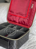 Mega Makeup Case Black Quilted