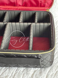 Mega Makeup Case Black Quilted