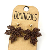 Dainty Acrylic Leaf Dangles - Fall Earrings