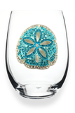 Sand Dollar Stemless Wine Glass