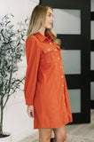 Clever in Corduroy Shirt Dress