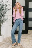 Running Late Hooded Long Sleeve in Mauve