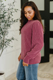 Simply Styled Balloon Sleeve Knit Top