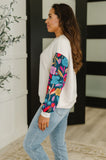 Sing a Melody Floral Sleeve Top