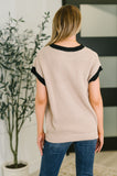 Sure Seems Sweet Contrast Trim Sleeveless Sweater