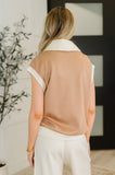 Whispered Urgently Color Block Half Zip Top