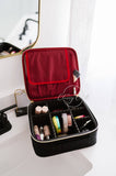Mega Makeup Case Black Quilted