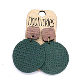 Walnut & Fall Spun Linen Piggyback Collection - Leather Earrings