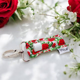 Christmas Floral LippyClip® Lip Balm Holder for Chapstick