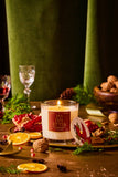 Rewined Poinsettia Candle
