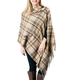 3-In-1 Plaid Wrap: Brown Glen Plaid