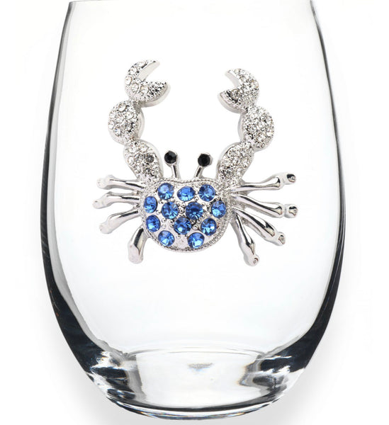 The Queens Jewels — Crab Stemless Wine Glass