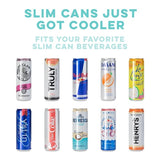 Matte Hot Pink Skinny Can Cooler