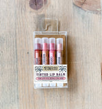 Lip Tint Pack of 4 Lip Balms - Raw Honey & Beeswax Lip Balm