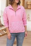 66 Casual Quarter Zip Cotton Long Sleeve Sweatshirt (S-XL)