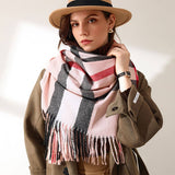 Sweet Stripe Winter Scarf – Soft Mid-Length Wrap_CWASC0206