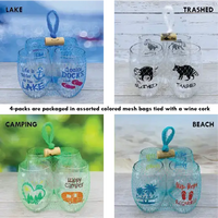 BEACH GIRLS TRIP Shatterproof Wine Glasses