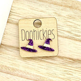 Purple Witch Hat Studs