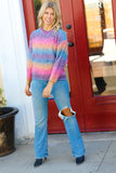 Taro & Amber Ombre Loose Knit Sweater