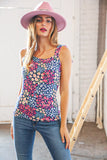 Multicolor Patchwork Sleeveless Tank Top