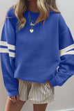 66 GAME DAY Varsity Striped Plus Size Sweatshirt (S-4X)