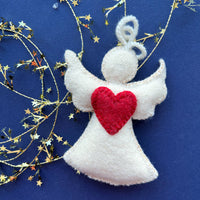 Heart Angel Christmas Ornament