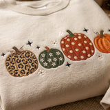Embroidered Fall Pumpkin Sweatshirt