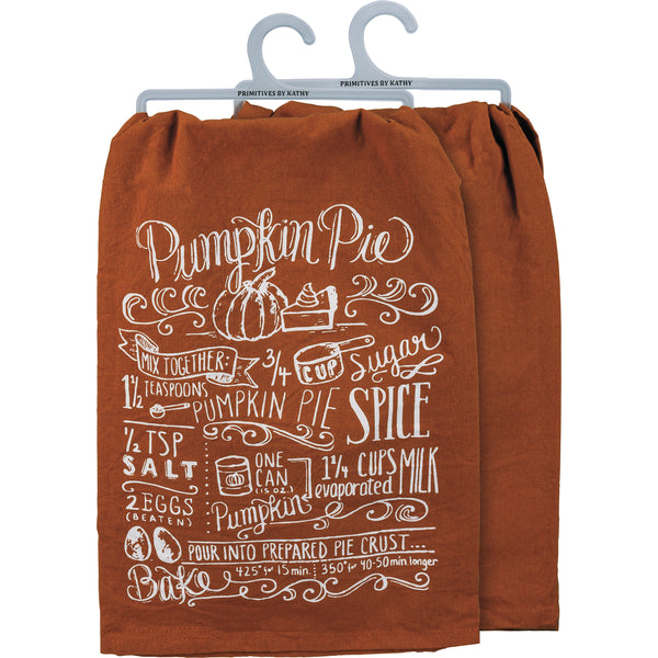 Kitchen Towel--Pumpkin Pie Recipe