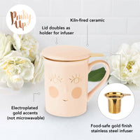Annette Hello Beautiful Ceramic Tea Mug & Infuser