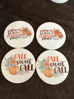 Fall Round Coaster Sets
