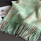 Checkerboard Winter Warm Cashmere Feel Scarf_CWASC03262