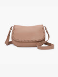 Daia Whipstitch Flapover Crossbody w/ Whipstitch Strap