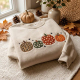 Embroidered Fall Pumpkin Sweatshirt