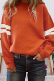 66 GAME DAY Varsity Striped Plus Size Sweatshirt (S-4X)