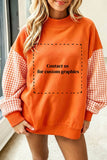 66 Plus Size Plaid/ Dot Mock Neck Sweatshirt (S-4X)