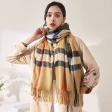 Sweet Stripe Winter Scarf – Soft Mid-Length Wrap_CWASC0206