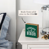 Philly Sundays Are For The Birds Green Block Sign