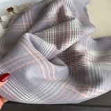 Checkerboard Winter Warm Cashmere Feel Scarf_CWASC03262