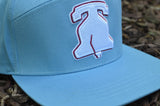 Retro Blue Cotton Philadelphia Baseball Snapback Hat Philly