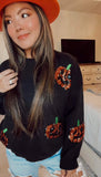 Sequin Pumpkin Sweater