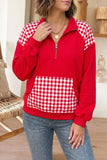 66 Casual Quarter Zip Cotton Long Sleeve Sweatshirt (S-XL)