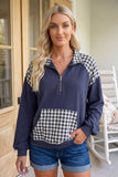 66 Casual Quarter Zip Cotton Long Sleeve Sweatshirt (S-XL)