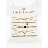 Boho Inspired Minimal Heart Hair Tie Bracelets